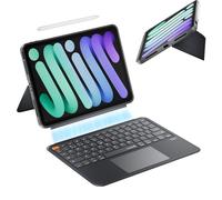 ProtoArc TK500 Étui avec clavier pour iPad Air 11" M3 2025/M2 2024, clavier magnétique amovible pour Air 5/4, Pro 11" 4/3/2/1, étui pour iPad avec grand pavé tactile multi-touch de précision