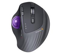 ProtoArc Trackball Souris sans Fil, EM01NL Ergonomique Bluetooth Rollerball Souris,Angle RéGlable,Rechargeable,Contrôle du Pouce,Connexion De 3 Appareils pour PC,Mac,Windows - Purple Ball