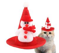 Protoence Chapeau De Père Noël pour Chien,Couvre-Chef Ajustable Drôle De Noël - Petit Chapeau De Père d'hiver pour Chat - pour Dragon Barbu Moyen Grand Petit Fête Célébration Hiver Séance Photo