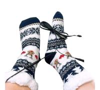 Protoence Chaussettes Pantoufles Chauffantes,Chaussons d'hiver - Chaussettes Chauffantes D'Intérieur,pour Femmes Hommes Femmes au Foyer Maison Bureau Appartement Chambre Salon sous-Sol Matins Froids