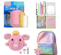 Protoence Coffret De Crochet - Art Du Crochet D'Éléphant | Set De Tricot - Pour Loisir Créatif Anniversaire Vacances Femmes Adolescents