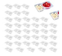 Protoence Conteneur Snack Pack | 40 Pièces Design de Rangement à Double Compartiment | Conteneurs de Snack à Compartiments | Pour Les Condiments À Emporter Les Restaurants La Maison Le Voyage