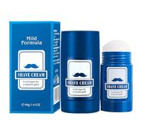 Protoence Crème à Raser pour Hommes,Baume Rasage Barbe 40g | Bâton 2 en 1 Pour Soin Barbe & Épilation Visage - Usage Maison & Salon de Coiffure