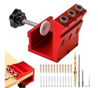 Protoence Gabarit De Perçage Invisible Kit, Système de Perçage de Poche, Angle d'Assemblage 15 Degrés avec Mèche Étagée et Localisateur Menuiserie Outils Bois pour Projets Rénovation Assemblage