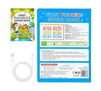 Protoence Livres Sonores d'apprentissage - Jouets Électroniques Éducatifs de Phonétique,Livre Parlant d'apprentissage de l'anglais | pour Voyage Voiture Heure du Conte Anniversaire