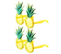 Protoence Lunettes De Soleil Tropicales | 2 Paires de Lunettes Soleil Originales | Style Hawaï Tropical - Accessoires de Fête pour avec Motif Ananas