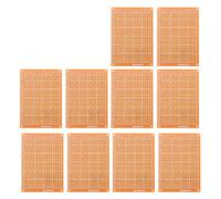 Prototype PCB Breadboard 10pcs 5x7cm Carte de circuit imprimé simple face avec pas de trou standard de 2,54 mm Trous de pré-perçage pour expériences électriques Perforation stable