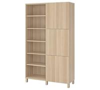 ProTuning BESTÅ Combinaison de rangement avec portes, effet chêne teinté blanc/Lappviken/Stubbarp effet chêne teinté blanc, 120 x 42 x 202 cm