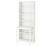 ProTuning BILLY Bibliothèque avec bureau, blanc, 80 x 202 cm