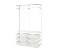 ProTuning BOAXEL Combinaison penderie, 125 x 40 x 201 cm, blanc