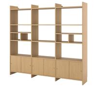 ProTuning LÅDMAKARE Combinaison de rangement avec portes coulissantes, avec 2 inserts d'étagère/effet chêne, 238 x 35 x 212 cm