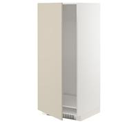 ProTuning METOD Armoire haute pour réfrigérateur/congélateur, blanc/havstorp beige, 60 x 60 x 140 cm
