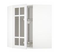 ProTuning METOD Cabine murale d'angle avec carrousel/verre DR, blanc/Stensund blanc, 68 x 80 cm