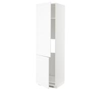 ProTuning METOD Réfrigérateur/congélateur avec 2 portes, blanc Enköping/effet bois blanc, 60 x 60 x 220 cm