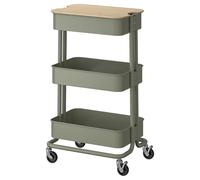 ProTuning RÅSKOG/NORRÅVA Chariot avec couvercle, gris-vert, 35x45x77 cm