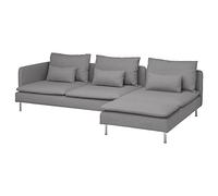 ProTuning SÖDERHAMN Canapé 4 places avec méridienne et bout ouvert Tonerud/gris