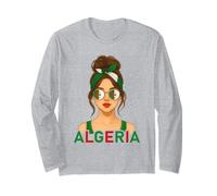 Proud Algerian Girl Algeria Flag Algerian Girlfriend Wife Manche Longue