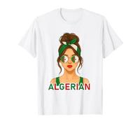 Proud Algerian Girl Algeria Flag Algerian Girlfriend Wife T-Shirt