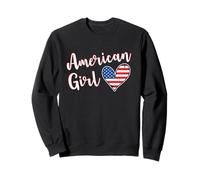 Proud American Girl America Flag American Girlfriend Wife Sweatshirt