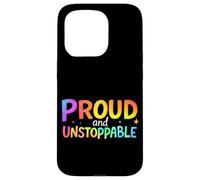 Proud and Unstoppable Motivational Typography (Typographie Coque pour iPhone 15 Pro
