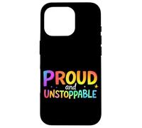 Proud and Unstoppable Motivational Typography (Typographie Coque pour iPhone 16 Pro