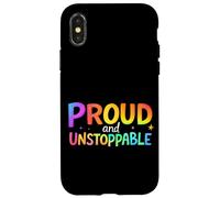 Proud and Unstoppable Motivational Typography (Typographie Coque pour iPhone X/XS