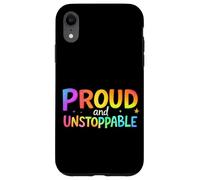 Proud and Unstoppable Motivational Typography (Typographie Coque pour iPhone XR