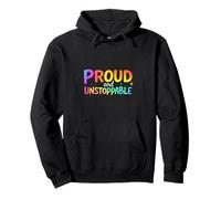 Proud and Unstoppable Motivational Typography (Typographie Sweat à Capuche