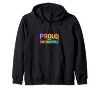 Proud and Unstoppable Motivational Typography (Typographie Sweat à Capuche