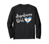 Proud Argentinian Girl Argentina Flag Girlfriend Wife Manche Longue