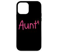 Proud Aunt of Four Kids 4 Fourth Newborn Neveu Nièce Coque pour iPhone 12 Mini