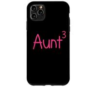 Proud Aunt of Three Kids 3 Third Newborn Neveu Nièce Coque pour iPhone 11 Pro Max