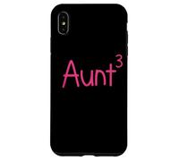 Proud Aunt of Three Kids 3 Third Newborn Neveu Nièce Coque pour iPhone XS Max