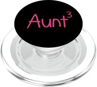 Proud Aunt of Three Kids 3 Third Newborn Neveu Nièce PopSockets PopGrip pour MagSafe