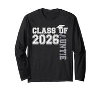 Proud Auntie of A 2026 Graduate Senior 26 Grad Graduation Manche Longue