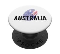 Proud Australia Identity Flag Fingerprint Heritage Gift PopSockets PopGrip Adhésif