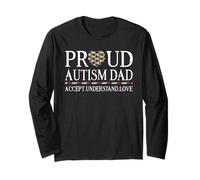 Proud Autism Dad Family Autism Awareness Day Manche Longue