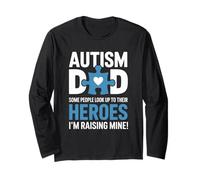 Proud Autism Dad - Raising My Hero Awareness Father Papa Manche Longue