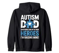 Proud Autism Dad - Raising My Hero Awareness Father Papa Sweat à Capuche