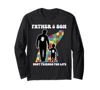 Proud Autism Dad & Son - Meilleurs Amis pour la Vie Père-Fils Manche Longue