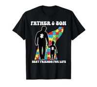 Proud Autism Dad & Son - Meilleurs Amis pour la Vie Père-Fils T-Shirt