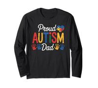 Proud Autism Dad - Special Needs Child Son Père Sensibilisation Manche Longue