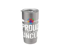 Proud Autism Oncle Neurodiversity Love Gobelet isotherme en acier inoxydable double paroi