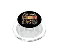 Proud Band Mom Leopard Print Music Notes Trumpet PopSockets PopGrip pour MagSafe