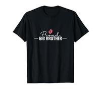 Proud Big Brother Empreinte de Pied de bébé T-Shirt Graphique avec Valeur, Homme, Noir, XL