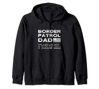 Proud Border Patrol Papa Father Son Daughter Papa Matching Sweat à Capuche