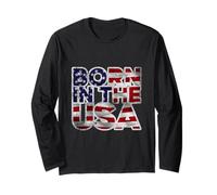 Proud Born in The USA Novelty Graphic Tees & Cool Designs Manche Longue
