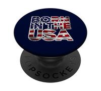 Proud Born in The USA Novelty Graphic Tees & Cool Designs PopSockets PopGrip Adhésif
