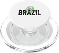 Proud Brazil Identity Flag Fingerprint Heritage Gift Travel PopSockets PopGrip pour MagSafe