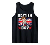 Proud British Boy Dab Pose British Son Guy UK Flag Débardeur
